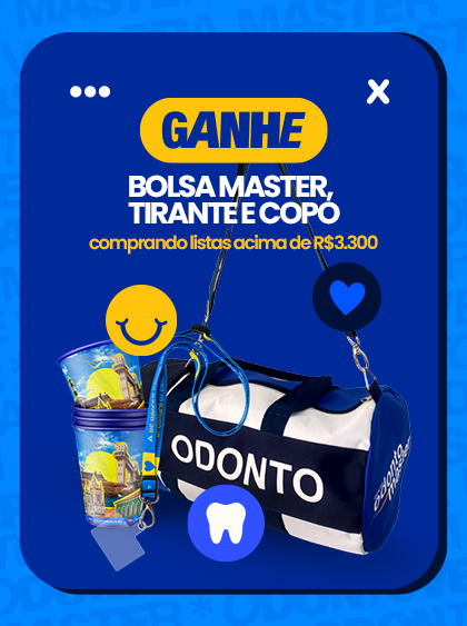 comprando acima de 3300 ganhe copo master moleskine bag odonto estojo