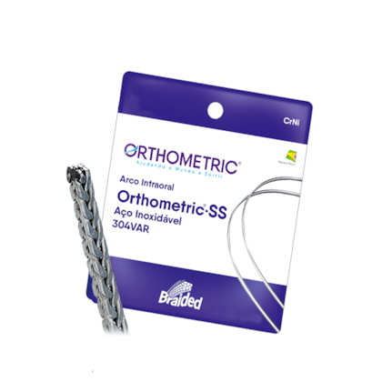 ARCO DE AÇO RETANGULAR BRAIDED 19X25 - ORTHOMETRIC ARCO DE AÇO RETANGULAR BRAIDED 19X25 - ORTHOMETRIC