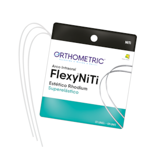 ARCO NITI ESTÉTICO RETANGULAR COM RHODIUM – ORTHOMETRIC
