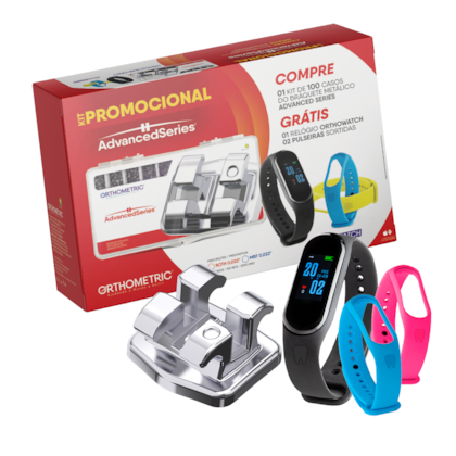 BRÁQUETE METÁLICO ADVANCED COM GANCHO ROTH 022 KIT - ORTHOMETRIC BRÁQUETE METÁLICO ADVANCED COM GANCHO ROTH 022 KIT - ORTHOMETRIC