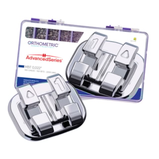 Bráquete Metálico Advanced Series C/Gancho MBT 022" 100 Casos - ORTHOMETRIC Bráquete Metálico Advanced Series C/Gancho MBT 022" 100 Casos - ORTHOMETRIC
