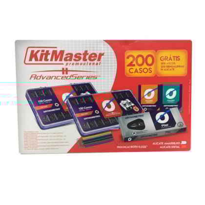 Bráquete Metálico AdvancedSeries com Gancho 022 Kit Master - ORTHOMETRIC Bráquete Metálico AdvancedSeries com Gancho 022 Kit Master - ORTHOMETRIC