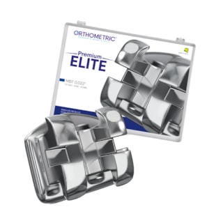 BRÁQUETE METÁLICO MBT PREMIUN ELITE COM GANCHO 022 - ORTHOMETRIC BRÁQUETE METÁLICO MBT PREMIUN ELITE COM GANCHO 022 - ORTHOMETRIC