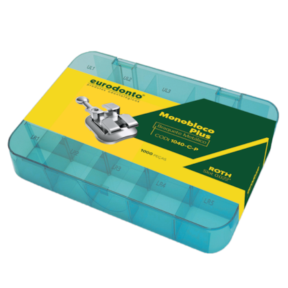 Bráquete Metálico Monobloco Plus com Gancho Roth 022 - EURODONTO Bráquete Metálico Monobloco Plus com Gancho Roth 022 - EURODONTO