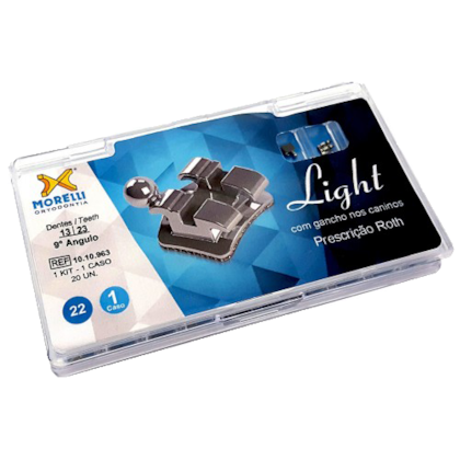 Bráquete Metálico Roth Light 022 9° - MORELLI Bráquete Metálico Roth Light 022 9° - MORELLI