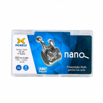 Bráquete Metálico Roth Nano Gancho SLT - MORELLI Bráquete Metálico Roth Nano Gancho SLT - MORELLI