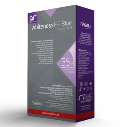 Clareador Whiteness HP Blue Calcium 35% Mini Kit - FGM Clareador Whiteness HP Blue Calcium 35% Mini Kit - FGM