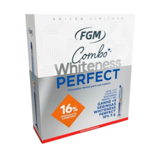 Combo 1 Kit Clareador Whiteness Perfect de 16% + 5 seringas Whiteness Perfect de 16% - FGM