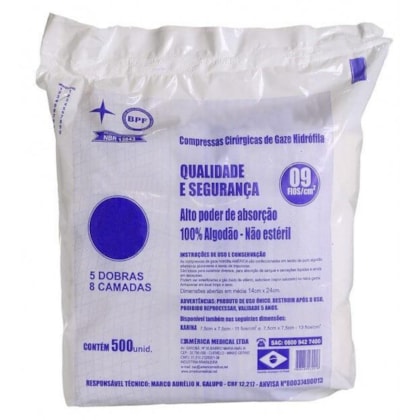 Compressa de Gaze Catharina - AMERICA MEDICAL Compressa de Gaze Catharina - AMERICA MEDICAL