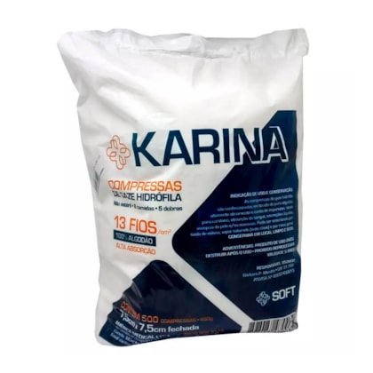 Compressas de Gaze 13 Fios Karina - AMERICA MEDICAL Compressas de Gaze 13 Fios Karina - AMERICA MEDICAL
