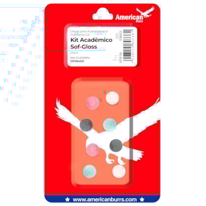 Disco de Lixa Sof-Gloss Kit Acadêmico Sortido - AMERICAN BURRS Disco de Lixa Sof-Gloss Kit Acadêmico Sortido - AMERICAN BURRS
