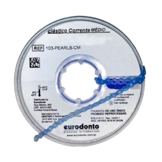 Elástico Corrente Pearl Blue Médio - EURODONTO Elástico Corrente Pearl Blue Médio - EURODONTO