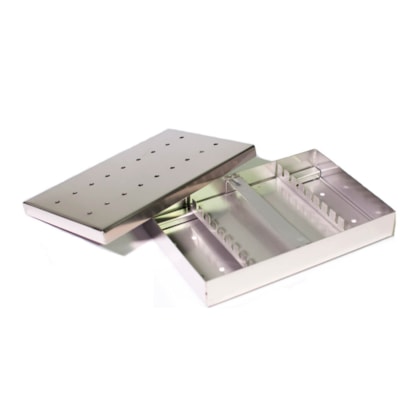 Estojo 20X13X03cm Perfurado C/Estante Móvel Inox - AÇONOX