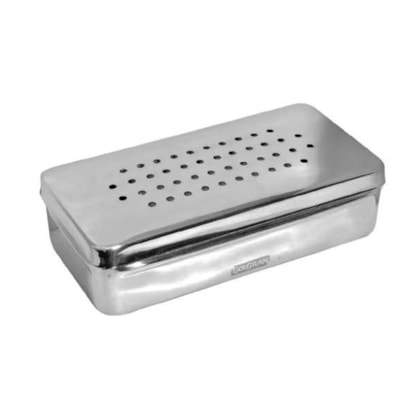 Estojo Perfurado 20X10X05CM 72 FUROS INOX - GOLGRAN