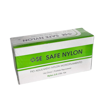 Fio de Sutura Nylon Triangular 1,9cm 1/2 - SE Comercial Fio de Sutura Nylon Triangular 1,9cm 1/2 - SE Comercial