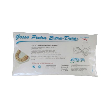 Gesso Pedra Extra-Duro Branco - RUTENIUM Gesso Pedra Extra-Duro Branco - RUTENIUM