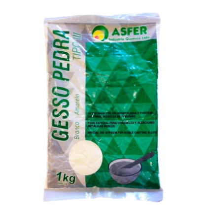 Gesso Pedra Tipo III Amarelo - Asfer Gesso Pedra Tipo III Amarelo - Asfer