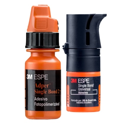 Kit Adesivo 3M Adper Single Bond 2 + Adesivo Single Bond Universal de 1ml - Solventum Kit Adesivo 3M Adper Single Bond 2 + Adesivo Single Bond Universal de 1ml - Solventum