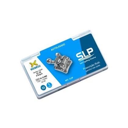 KIt Bráquete Autoligado SLP Roth 1 Caso Can. 9° Ang. C/Gancho Can./Prés .022" - MORELLI