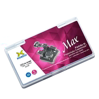 Kit Bráquete Capelozza Max Padrão III 1 Caso C/Gancho Can./Prés .022" - MORELLI Kit Bráquete Capelozza Max Padrão III 1 Caso C/Gancho Can./Prés .022" - MORELLI