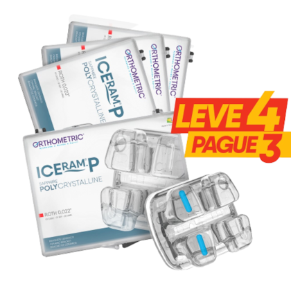 Kit Bráquete Cerâmico Iceram-P Polycrystalline Roth 022 - ORTHOMETRIC Kit Bráquete Cerâmico Iceram-P Polycrystalline Roth 022 - ORTHOMETRIC