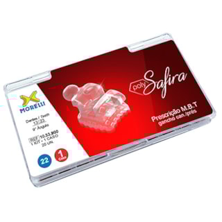 Kit Bráquete Cerâmico M.B.T. PolySafira C/Gancho Can./Prés 022 - MORELLI Kit Bráquete Cerâmico M.B.T. PolySafira C/Gancho Can./Prés 022 - MORELLI