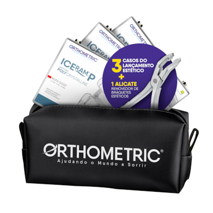 Kit Bráquete Cerâmico PolySafira 022 - ORTHOMETRIC Kit Bráquete Cerâmico PolySafira 022 - ORTHOMETRIC