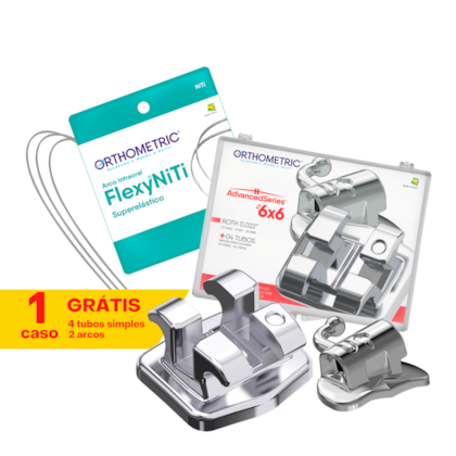 Kit Bráquete de Aço Advanced Roth 022 1 Caso + Arcos + Tubos - Orthometric Kit Bráquete de Aço Advanced Roth 022 1 Caso + Arcos + Tubos - Orthometric