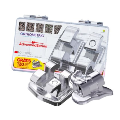 Kit Bráquete de Aço Advanced Series Roth 022 - Orthometric Kit Bráquete de Aço Advanced Series Roth 022 - Orthometric