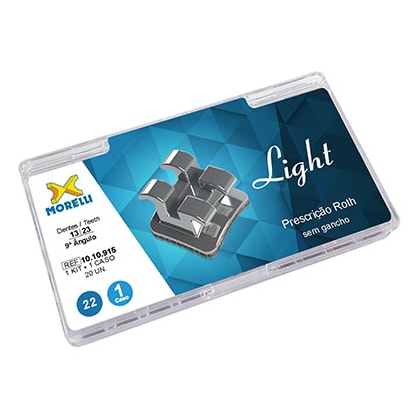 Kit Bráquete Light 1 Caso Can. 9° Ang. Roth .022" - MORELLI Kit Bráquete Light 1 Caso Can. 9° Ang. Roth .022" - MORELLI