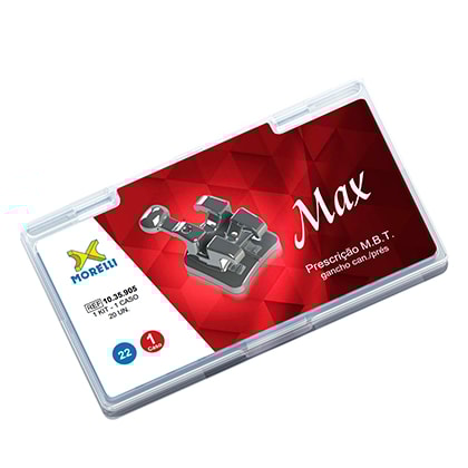 Kit Bráquete M.B.T. Max 01 Caso C/Gancho Can./Prés .022" - MORELLI Kit Bráquete M.B.T. Max 01 Caso C/Gancho Can./Prés .022" - MORELLI