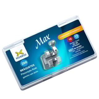 Kit Bráquete Metálico Roth Max Can. 13º Ang. Gancho Can./Prés. .018" - MORELLI