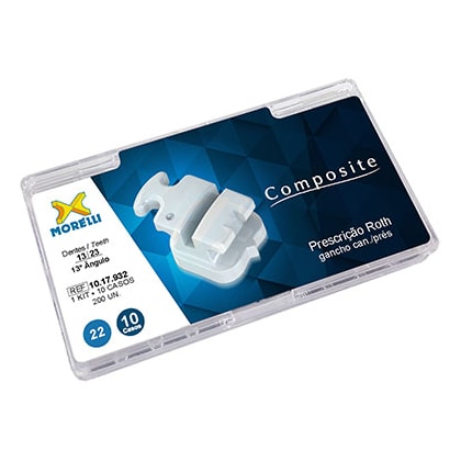 Kit Bráquetes Composite Roth Gancho nos Can/Prés. .022" - MORELLI