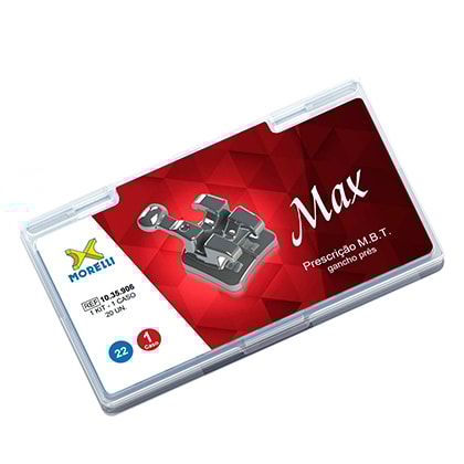 Kit Bráquetes M.B.T. Max 1 Caso C/Gancho Prés .022" - MORELLI