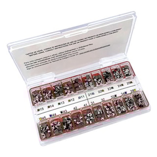 Kit Bráquetes Max 10 Casos M.B.T. C/Gancho Can./Prés .022" - MORELLI Kit Bráquetes Max 10 Casos M.B.T. C/Gancho Can./Prés .022" - MORELLI