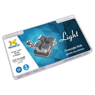 Kit Bráquetes Metálicos Roth Light Can. 9° Ang. Gancho Canino .022" - MORELLI