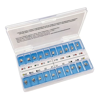 Kit Bráquetes Metálicos Roth Standard Can. 13° Ang. Gancho Can./Prés .022" - MORELLI