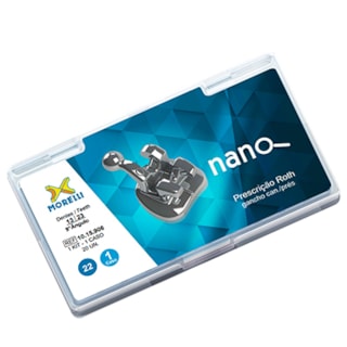 Kit Bráquetes Nano 1 Caso Can. 9° Ang. C/Gancho Can./Prés Roth .022" - MORELLI Kit Bráquetes Nano 1 Caso Can. 9° Ang. C/Gancho Can./Prés Roth .022" - MORELLI