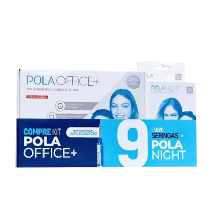 Kit Clareador 37,5% Pola office Plus + Grátis Polanight 10% - SDI