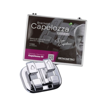 Kit de Bráquete Capelozza Padrão III com Gancho nos Caninos e Pré - Orthometric Kit de Bráquete Capelozza Padrão III com Gancho nos Caninos e Pré - Orthometric
