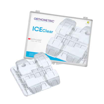 Kit de Bráquete Cerâmico Ice Clear 0.22" 1 Caso - Orthometric