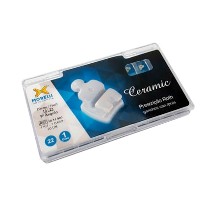 Kit de Bráquete Cerâmico Roth C/Gancho  Can./Prés 01 Caso.022" - MORELLI