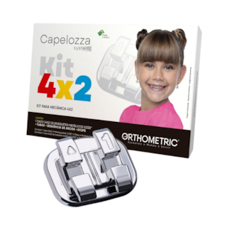 Kit de Bráquete Metálico Capelozza 4x2 | 0,22" 1 Caso - Orthometric Kit de Bráquete Metálico Capelozza 4x2 | 0,22" 1 Caso - Orthometric