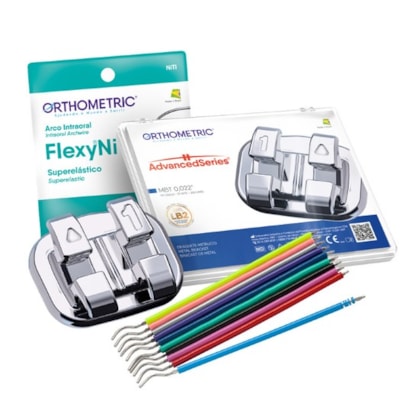 Kit de Bráquete Metálico MBT Advanced Series 0,22" - ORTHOMETRIC