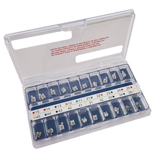 Kit de Bráquetes Cerâmicos Roth SLI 01 Caso Can.9° Ang. C/Gancho Can./Prés .022" - MORELLI