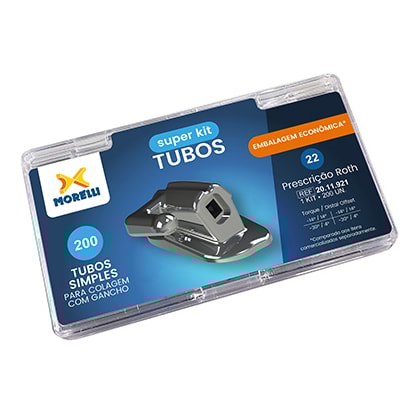 Kit de Tubos Simples Para Colagem Roth Com Gancho - MORELLI