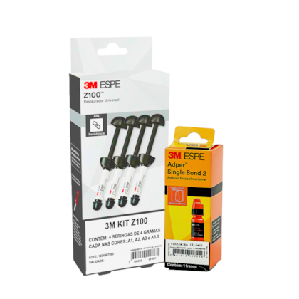 Kit Resina 3M Z100™ + Adesivo Adper Single Bond 2 - Solventum Kit Resina 3M Z100™ + Adesivo Adper Single Bond 2 - Solventum