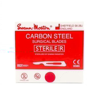 Lâmina de Bisturi de Aço de Carbono - Swann-Morton Lâmina de Bisturi de Aço de Carbono - Swann-Morton