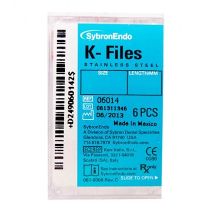 Lima Manual Kerr (K-Files) 2° Série 45/80 21MM - SYBRON ENDO Lima Manual Kerr (K-Files) 2° Série 45/80 21MM - SYBRON ENDO