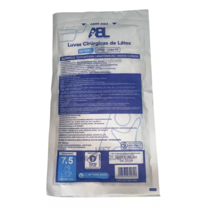 Luva Cirúrgica Estéril Tamanho Com Pó - ABL Luva Cirúrgica Estéril Tamanho Com Pó - ABL